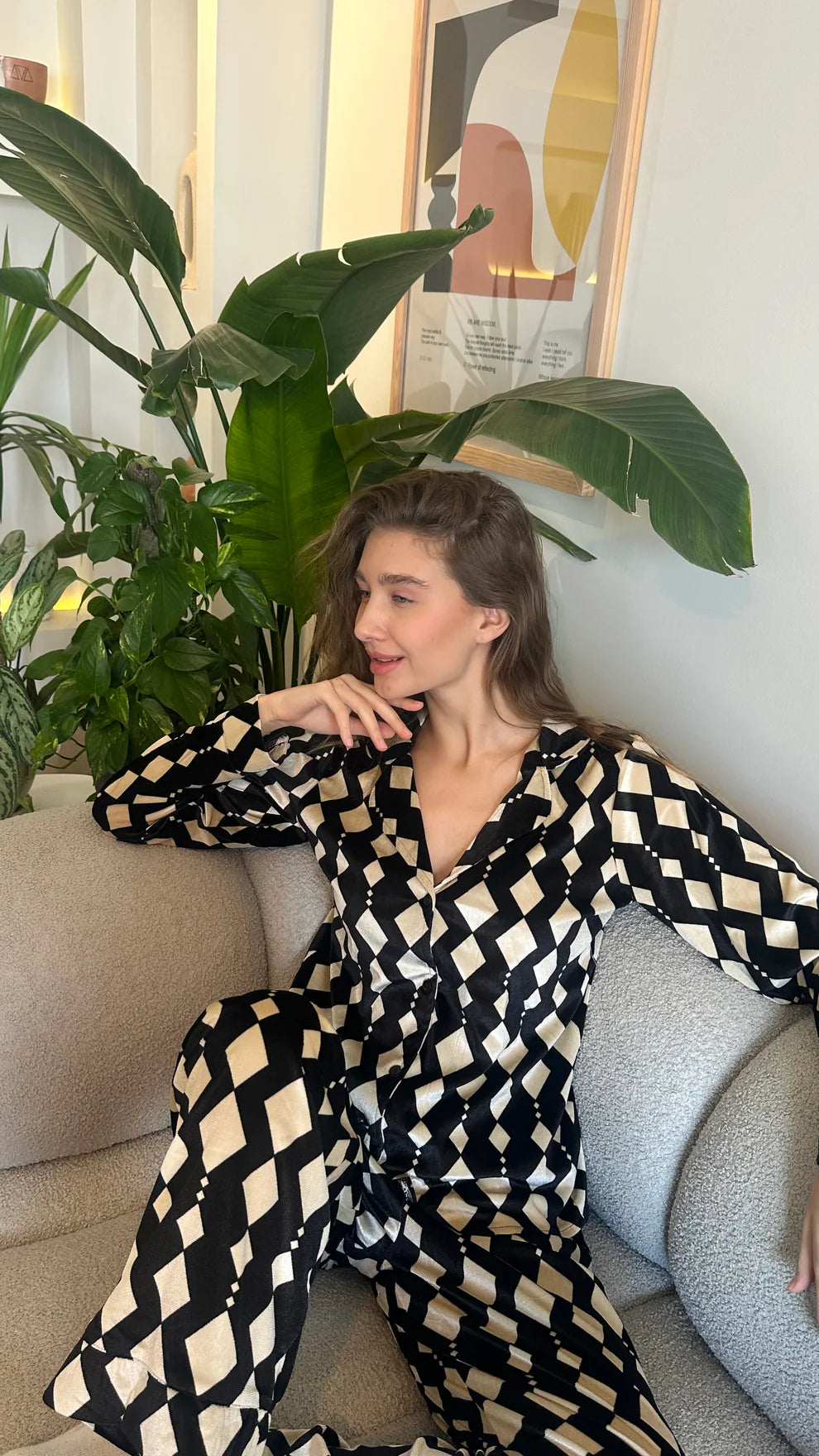 Classic check pj - Femme