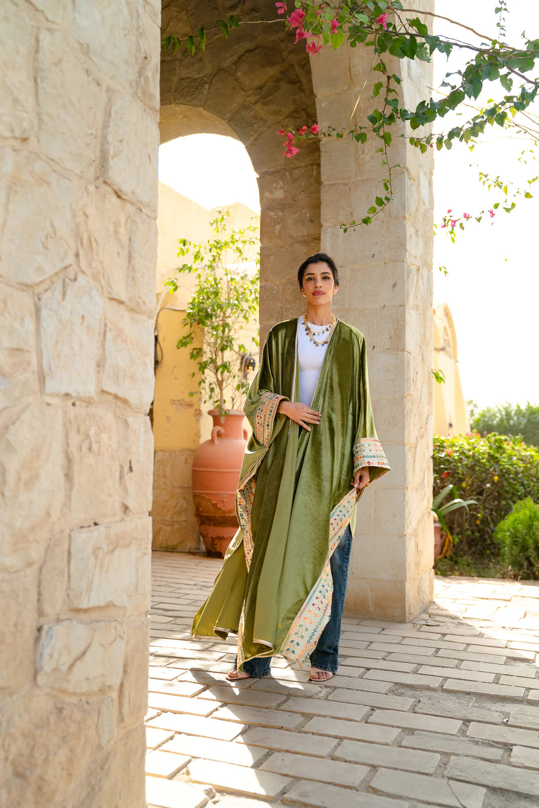 The velvet bloom kaftan - Nawara