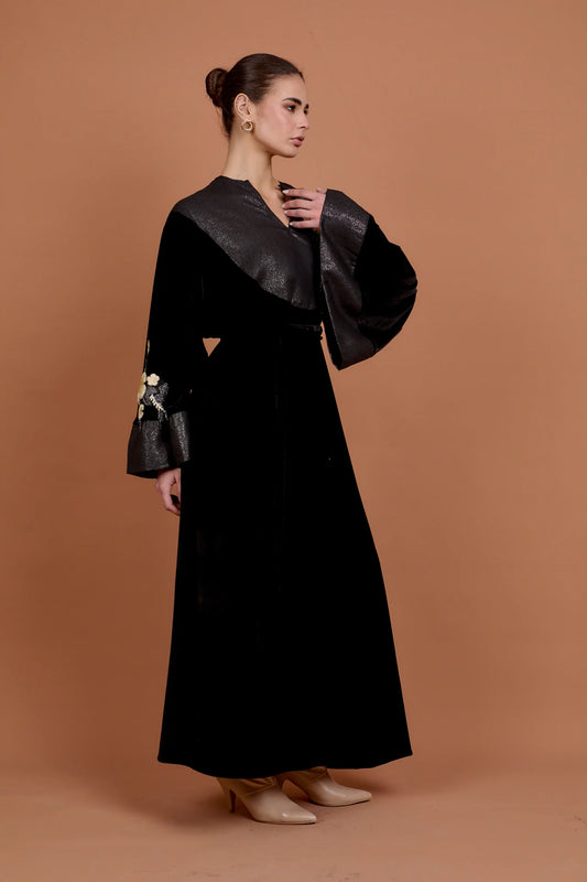 Velvet floral kaftan - Nahla el alfy