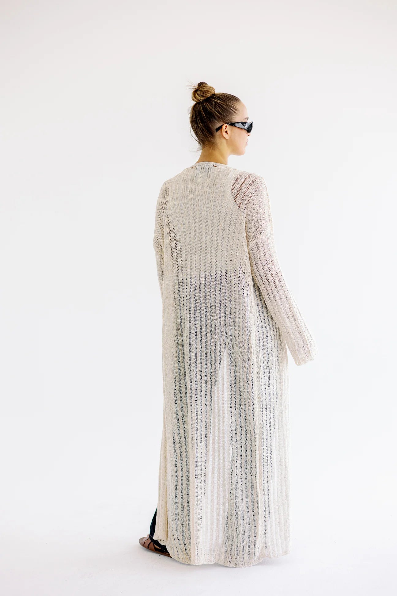 Shimmery Knit Kimono - Notch