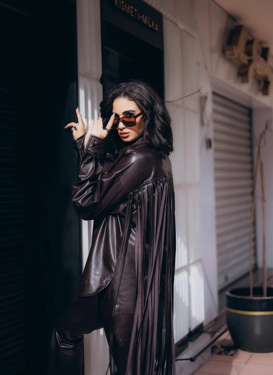 Fringes leather set - Jeno