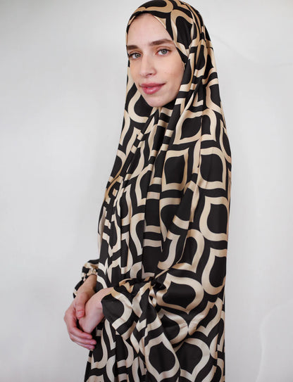 Gold Halo Slip on Khimar - Marmelade