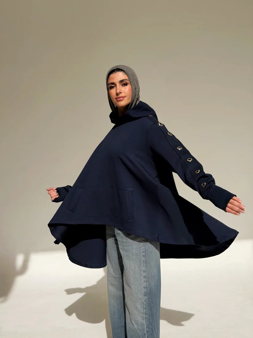 Oversized Eyelets hoodi - NK designs