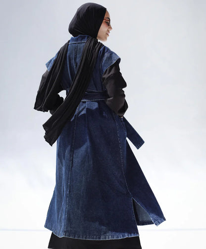 Denim Muse vest - Modesty abaya