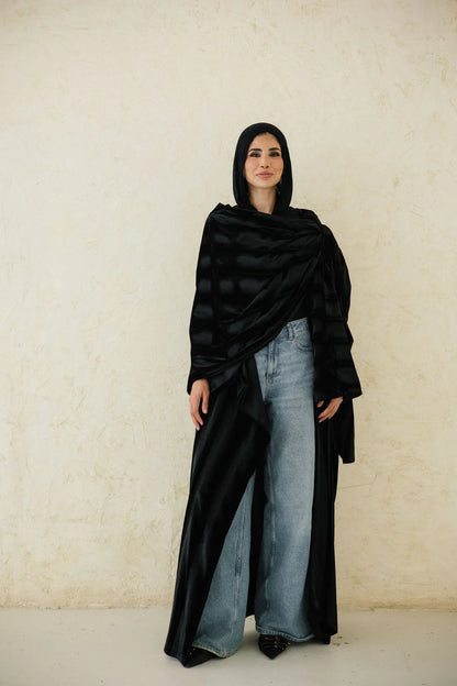 DRAPED VELVET KAFTAN -Taj