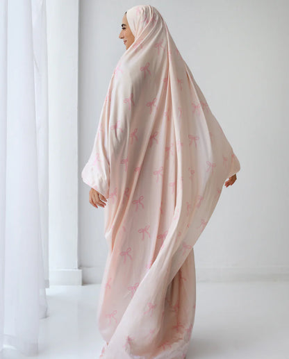 Rose Ties Slip On Khimar - Marmelade