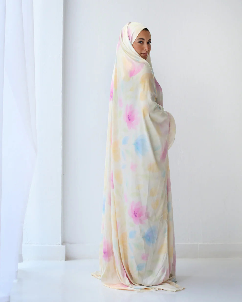 Pastel Fiora Slip On Khimar - Marmelade