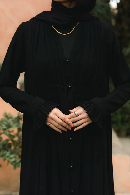 Chiffon overlay abaya - Modesty