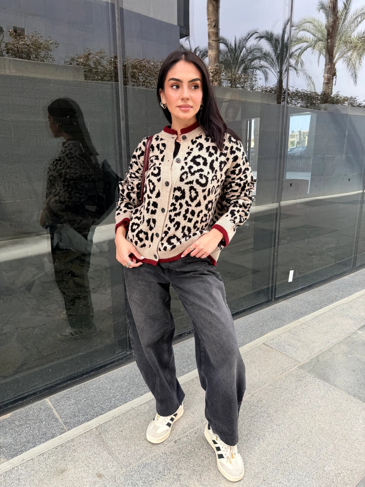 Animal Print knit Cardigan - ascia