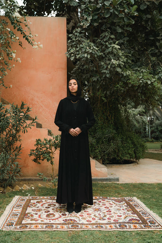 Gathered waist abaya - Modesty