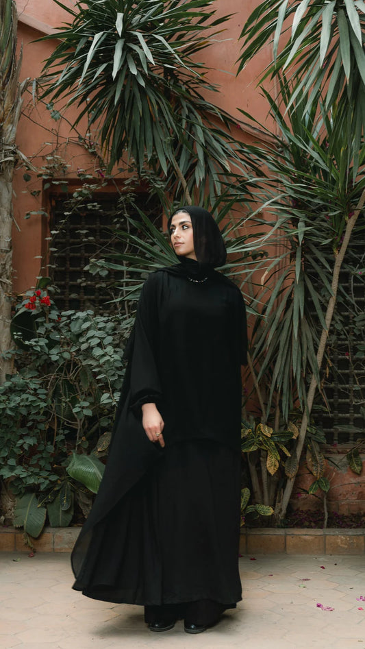 Highlow solid abaya - Modesty