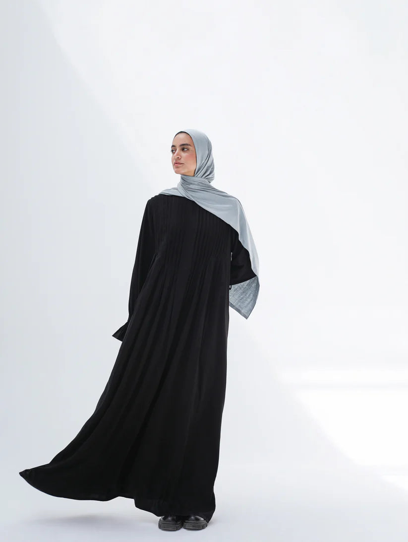 Front pleated abaya dress - Modesty- L