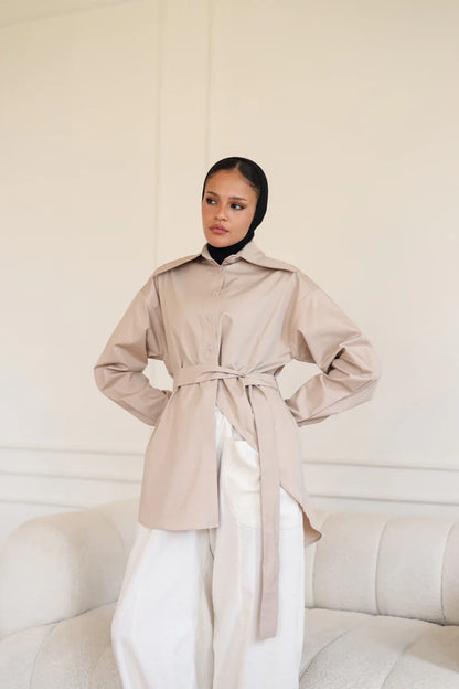 wrapped poplin chemise  - Sirius