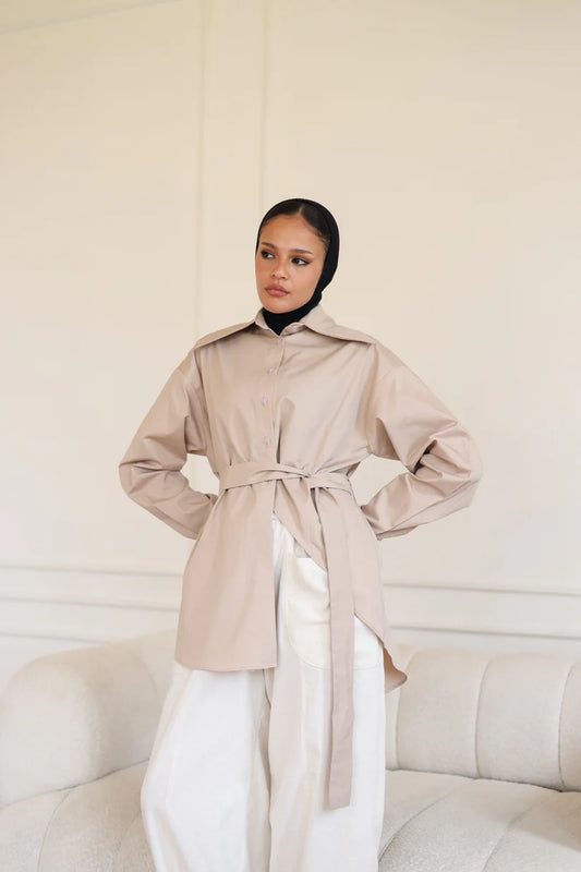 wrapped poplin chemise  - Sirius