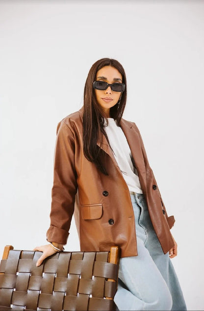 Leather Slit jacket - Notch