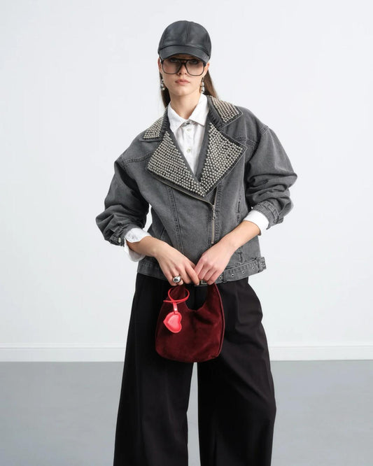 Metal studs denim jacket - Magazin