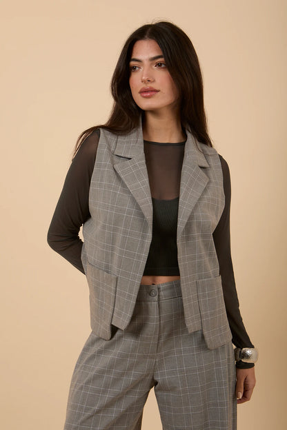 Check pockets vest - Nahla l alfy