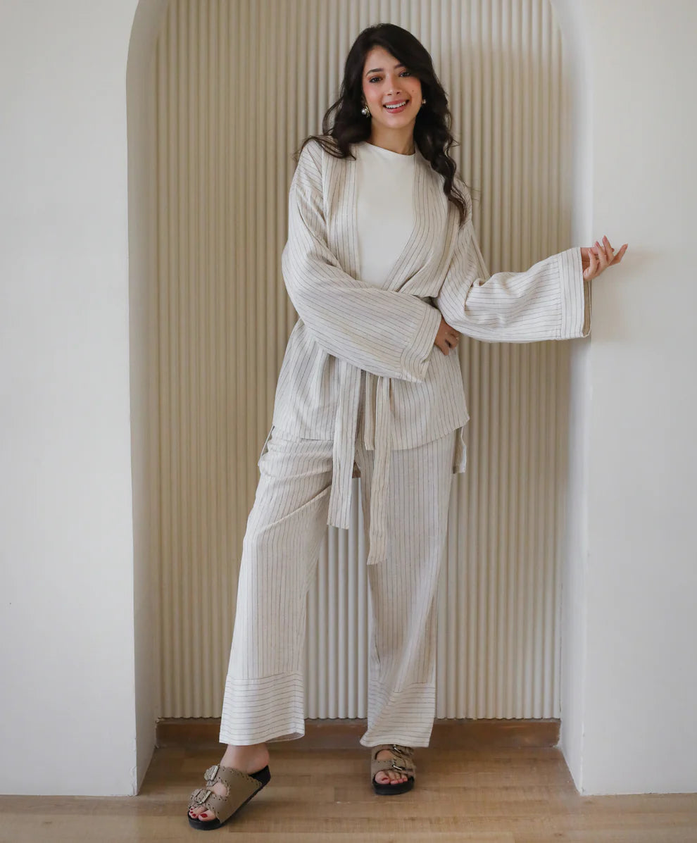 Striped Linen Set - Amalia