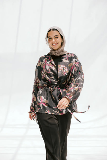 Florina blouse - Peach and mint