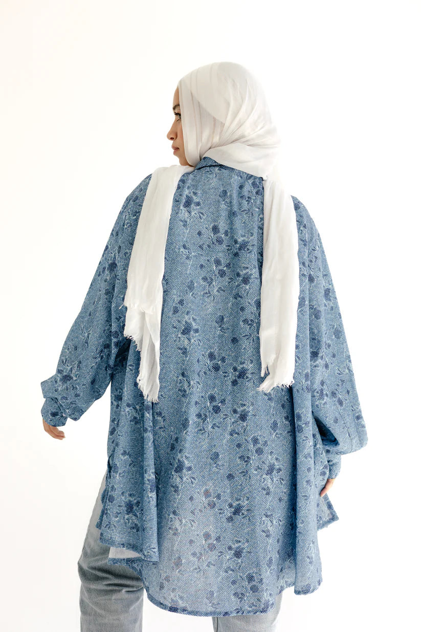 Floral linen chemise - Maison taj