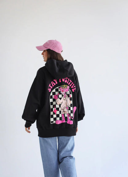 stay postive hoodie adults - Tamaa