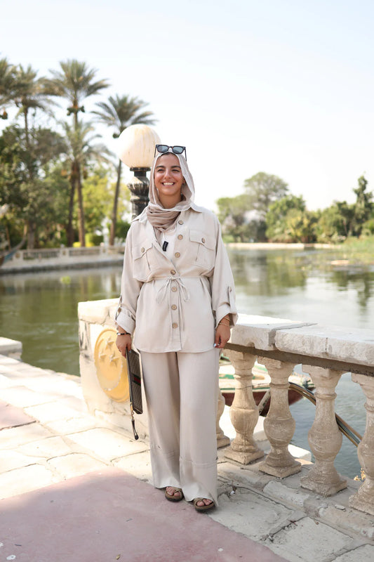 Pockets linen shirt - Taji designs