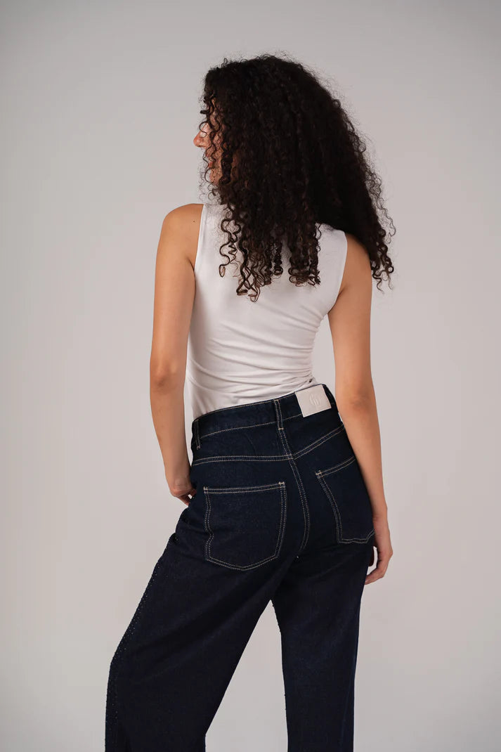She is studded denim Indigo - OBI