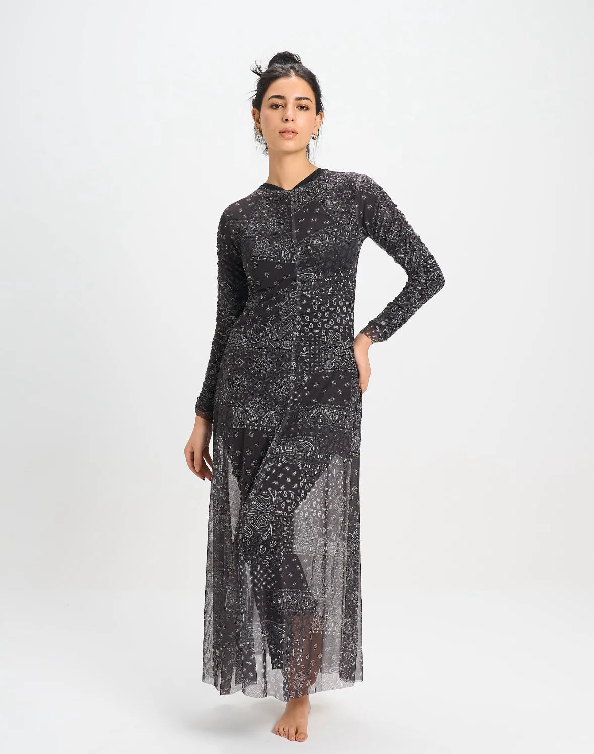 Paisley Mesh Dress - Le maillot