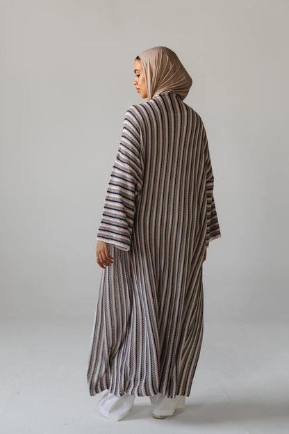 Earthy waves crochet long cardigan - Double anne