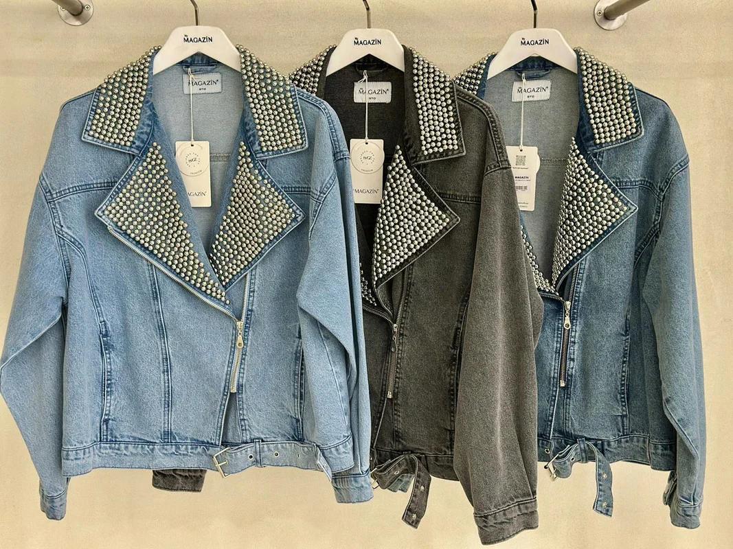 Metal studs denim jacket - Magazin