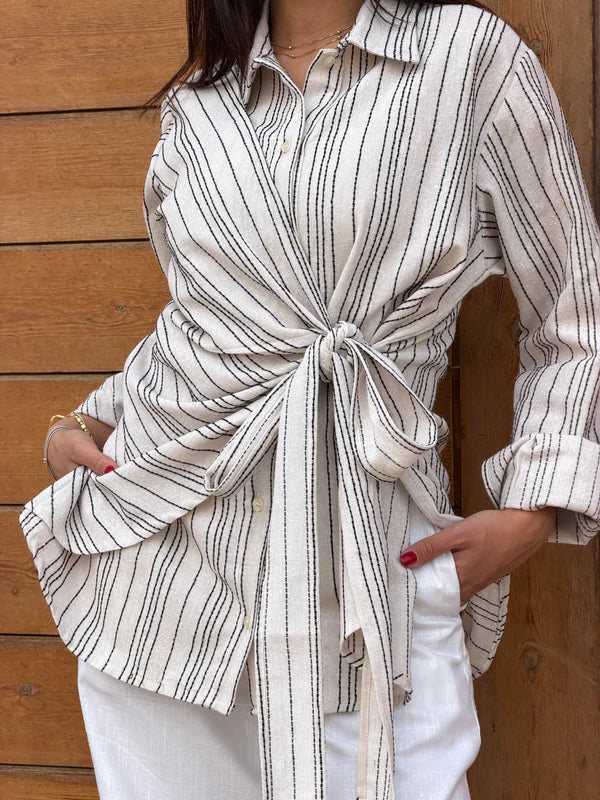 Luna linen bow - Jupelan