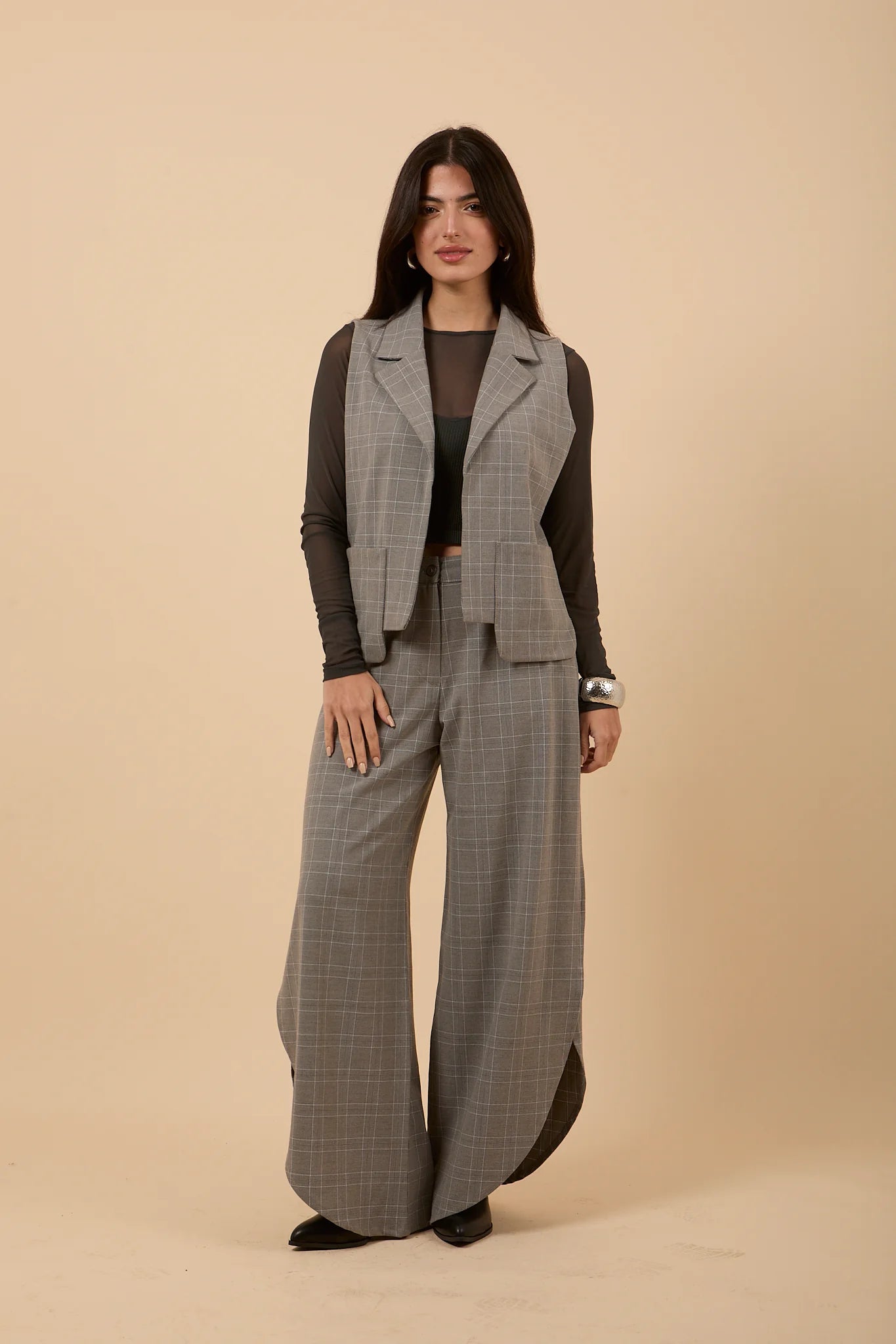 Check pockets vest - Nahla l alfy