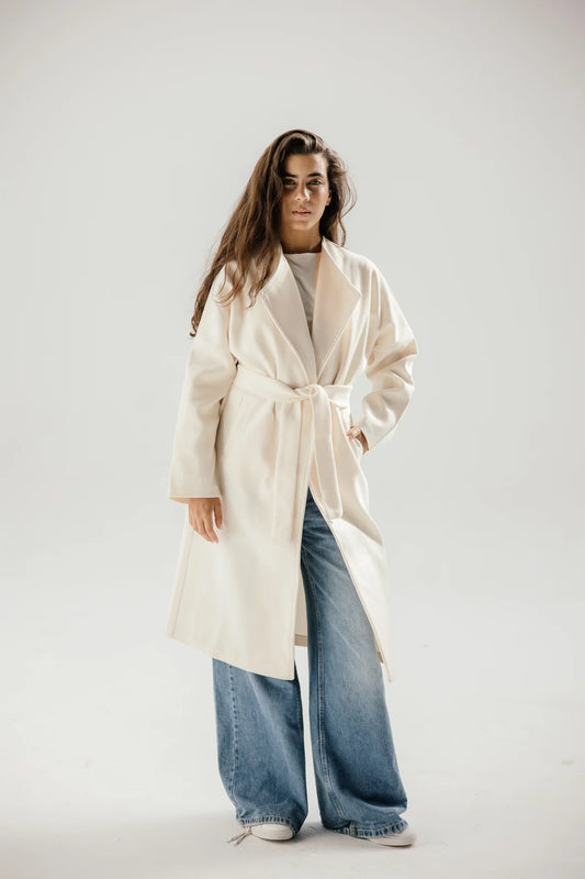 Belted collar coat - Dalia Omar