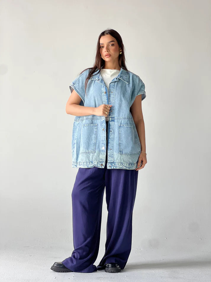 oversized Denim vest - Traumen