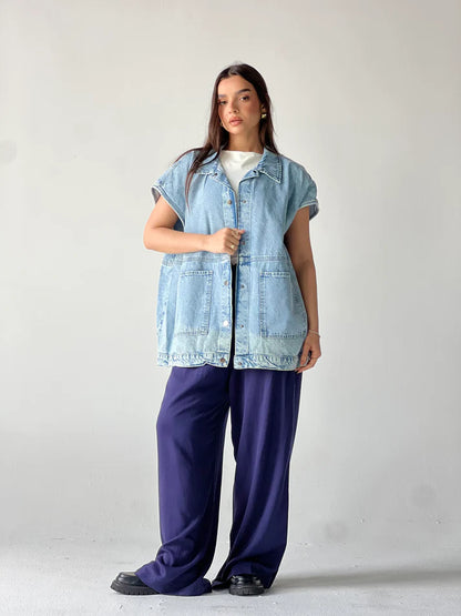 oversized Denim vest - Traumen
