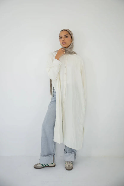 Metalic long shirt - BA Fashion
