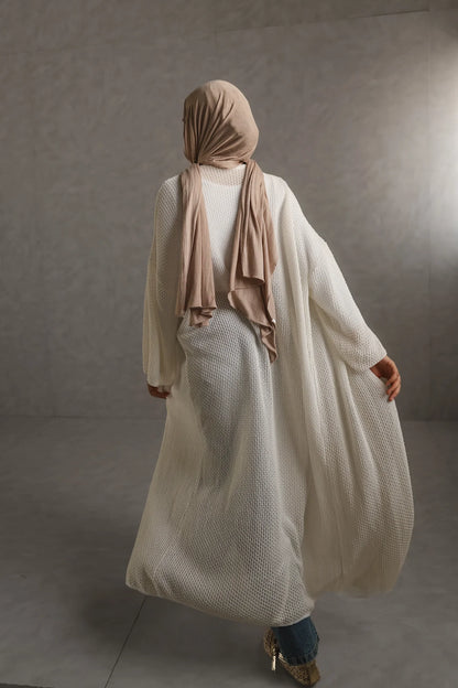 Cloud waves crochet long cardigan - Double anne