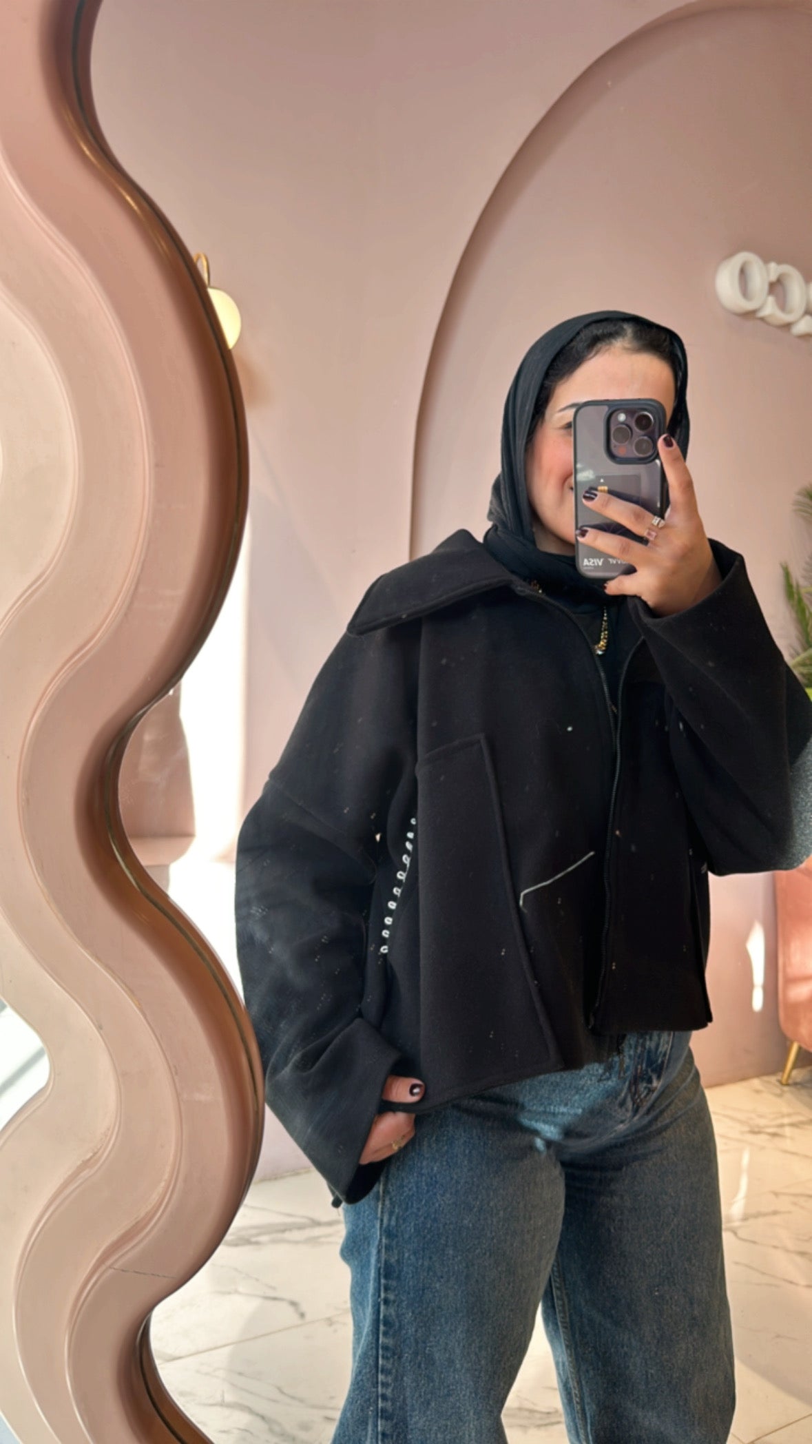 zipper jacket black