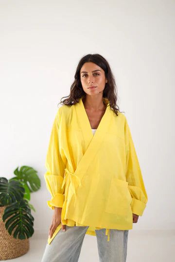 Wrapped pure linen shirt - Sirius
