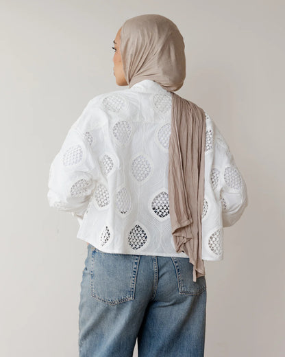 Eyelet crop shirt - Ascia