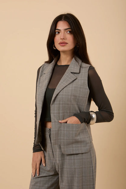 Check pockets vest - Nahla l alfy