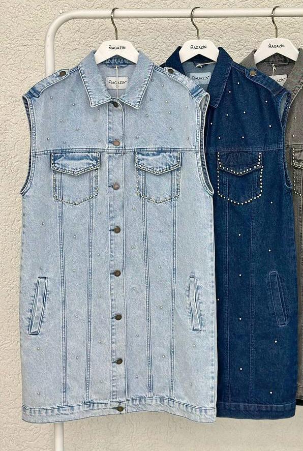 Studs denim vest - Magazin
