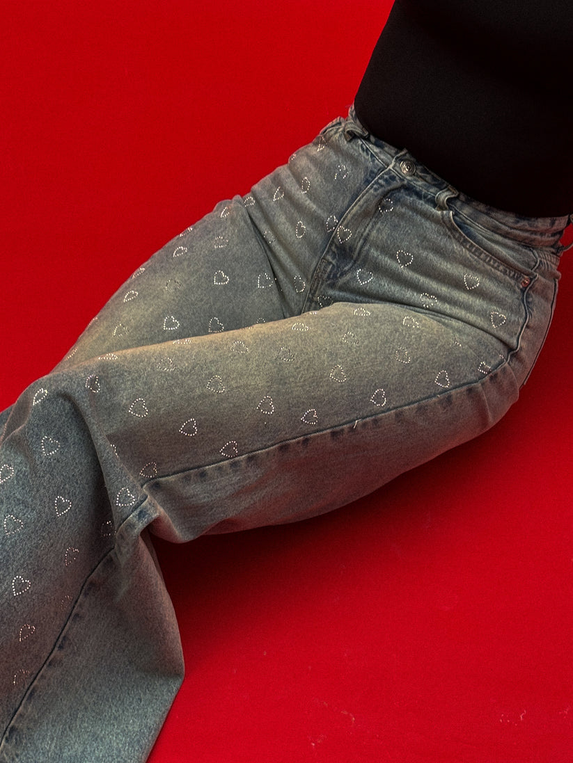 Follow your heart denim pants - Amalia