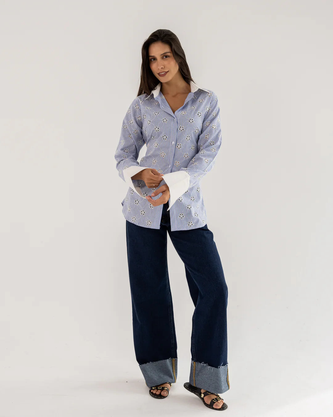Embroidered Tailored Shirt - Nawara