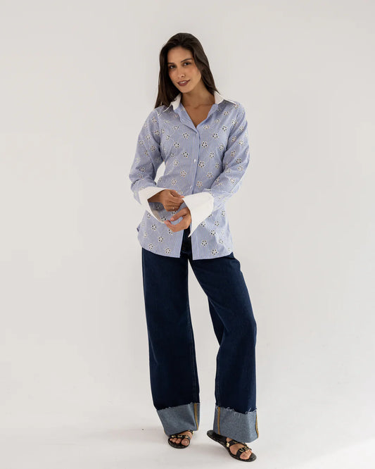 Embroidered Tailored Shirt - Nawara