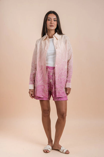 Grading yellow/pink embro shirt - Nahla el alfy