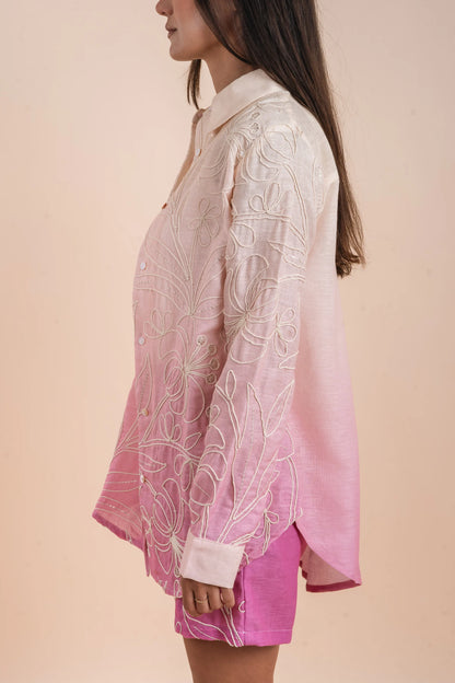 Grading yellow/pink embro shirt - Nahla el alfy