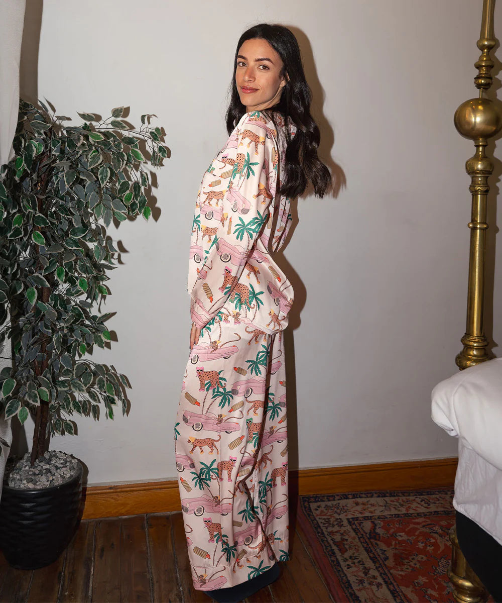 jungle queen satin pj pants - chummy