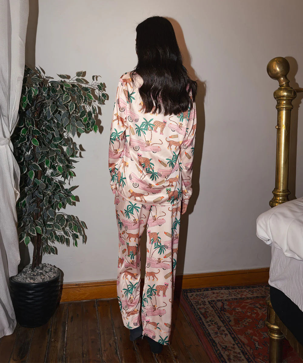jungle queen satin pj pants - chummy