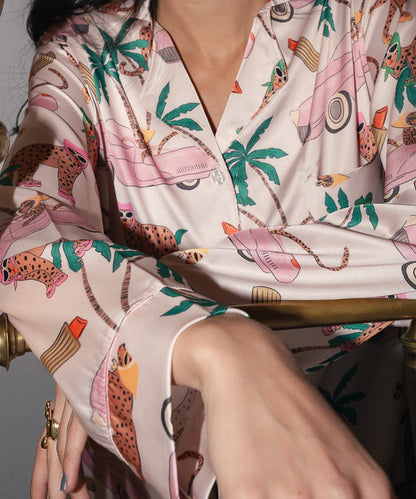 jungle queen satin pj pants - chummy